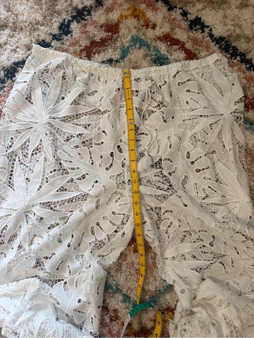 Free People La Vida White Crochet Resort Set XL Beach Club Cover-Up - Picture 11 of 14